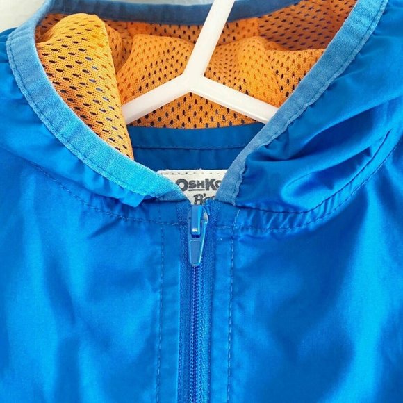 Osh Kosh Boys Sz 2T Toddler Blue Jacket Hood - Picture 4 of 9